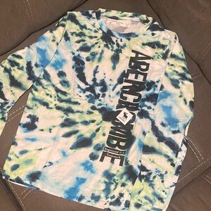 abercrombie kids Blue & Green Tie-Dye Long Sleeve Tee